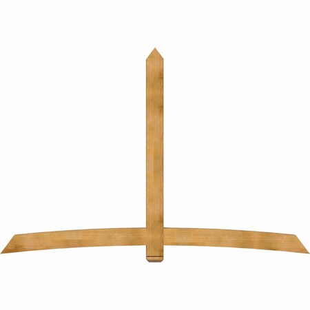 Ekena Millwork Bellingham Rough Sawn Timber Gable Bracket, Western Red Cedar, 108"W x 72"H x 4"D x 6"F, 16/12 Pitch GBW108X72X0406BEL00RWR